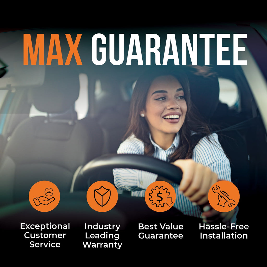 MAX Advanced Brakes - Brake Kit For 2017-2023 Honda CR-V (Excl.l. Hybrid Engine Model)| Carbon Ceramic Brake Pad and Rotor Kit Front and Rear| Geomet Coated Cross-Drilled Brake Rotors
