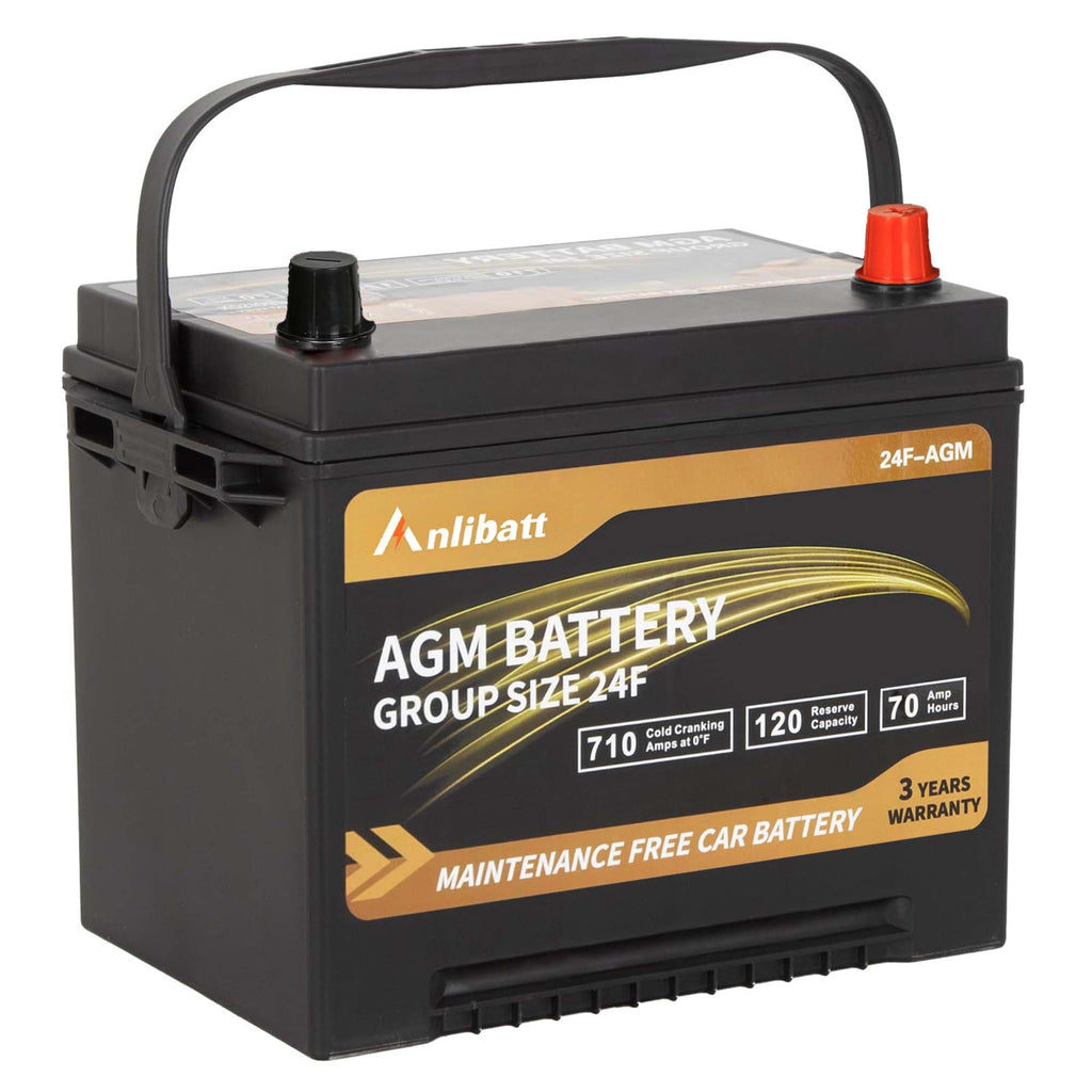 Anlibatt Car AGM Battery Group Size 48 H6 Start Stop Battery 12V 70Ah 760CCA Maintenance Free Rechargeable